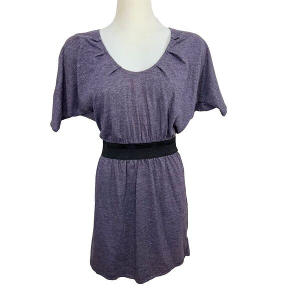 Element Purple Dress Size Small Short Sleeve Open Back Casual Boho Stretchy - Picture 5 of 11